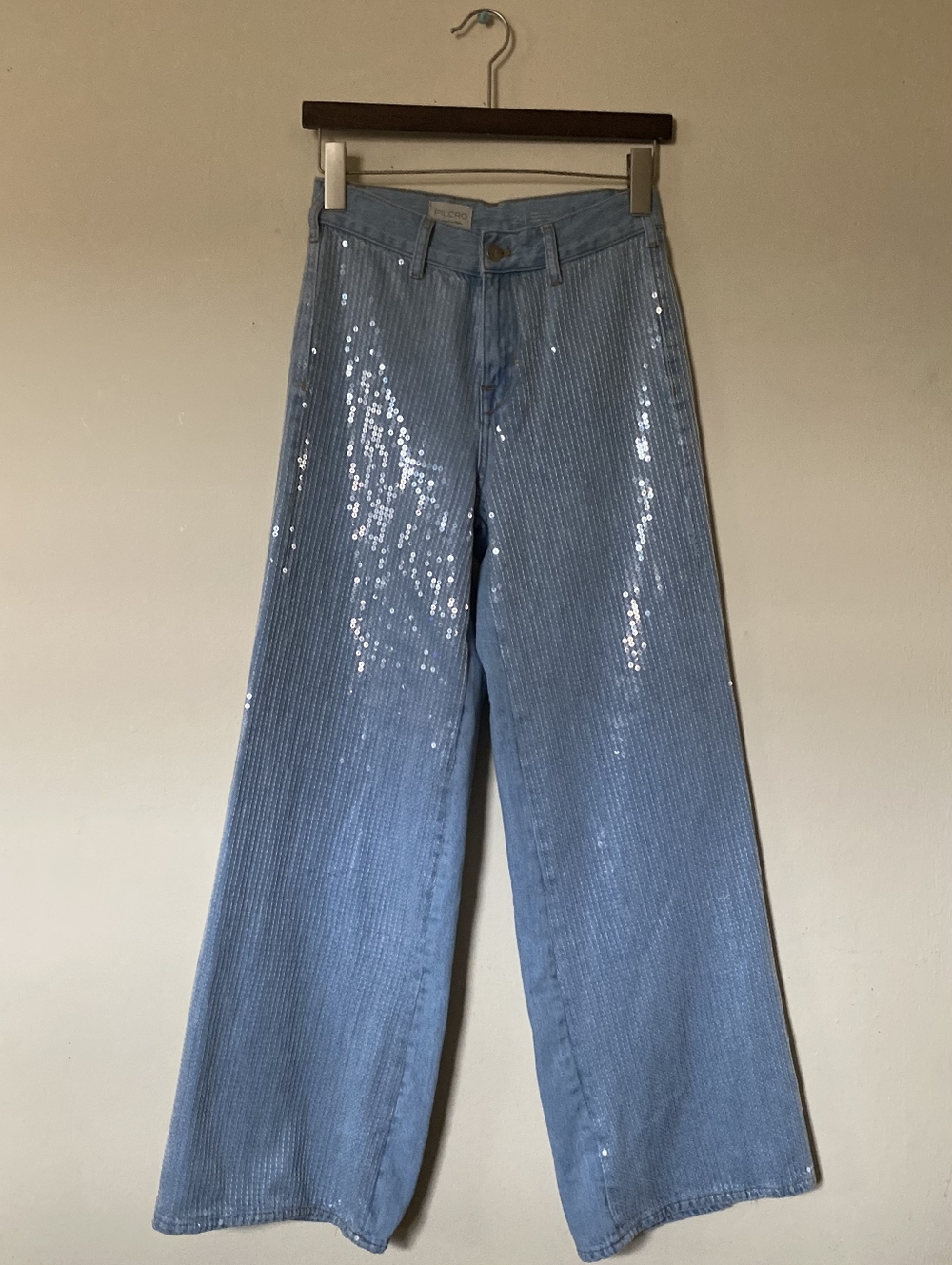 PILCRO By Anthropologie | Sequin High-Rise Wide Leg Jeans - Picture 4 of 16